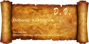Dobosy Viktória névjegykártya