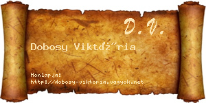 Dobosy Viktória névjegykártya